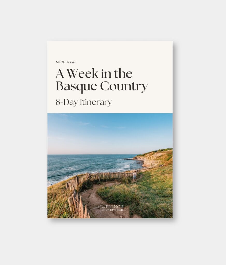 A Week in the Basque Country travel itinerary cover page by My French Country Home Travel.