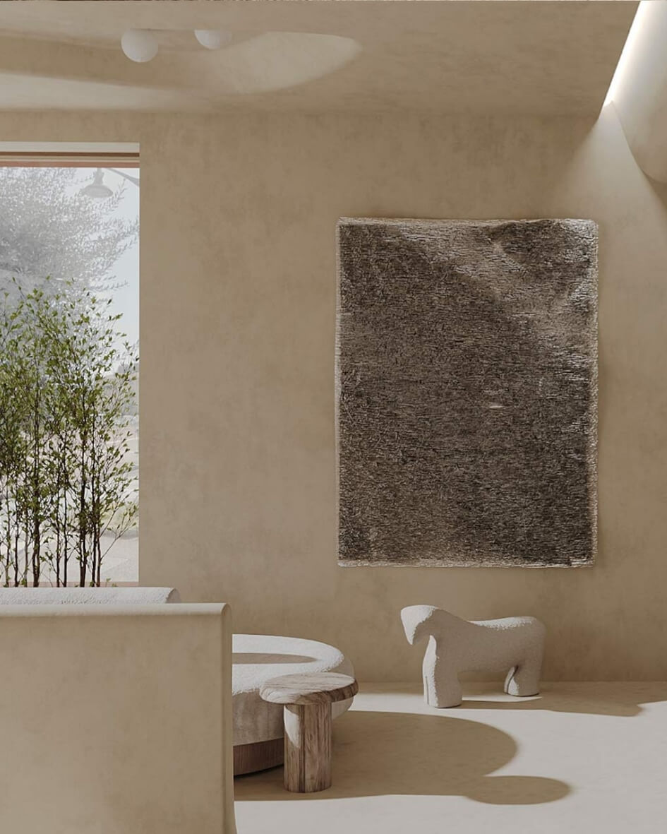 Rosewood Nordelaia hotel interior with modern design accents and bright natural light.