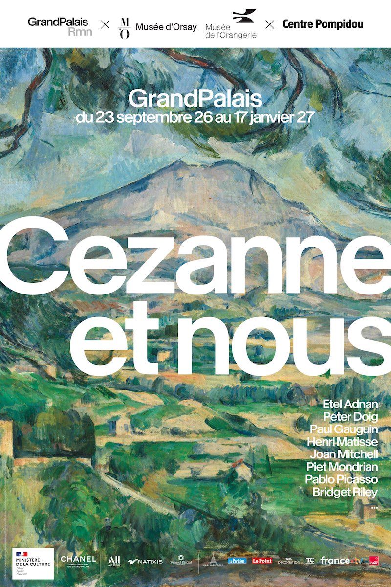 Cezanne et Nous exhibit poster for the Grand Palais in Paris.