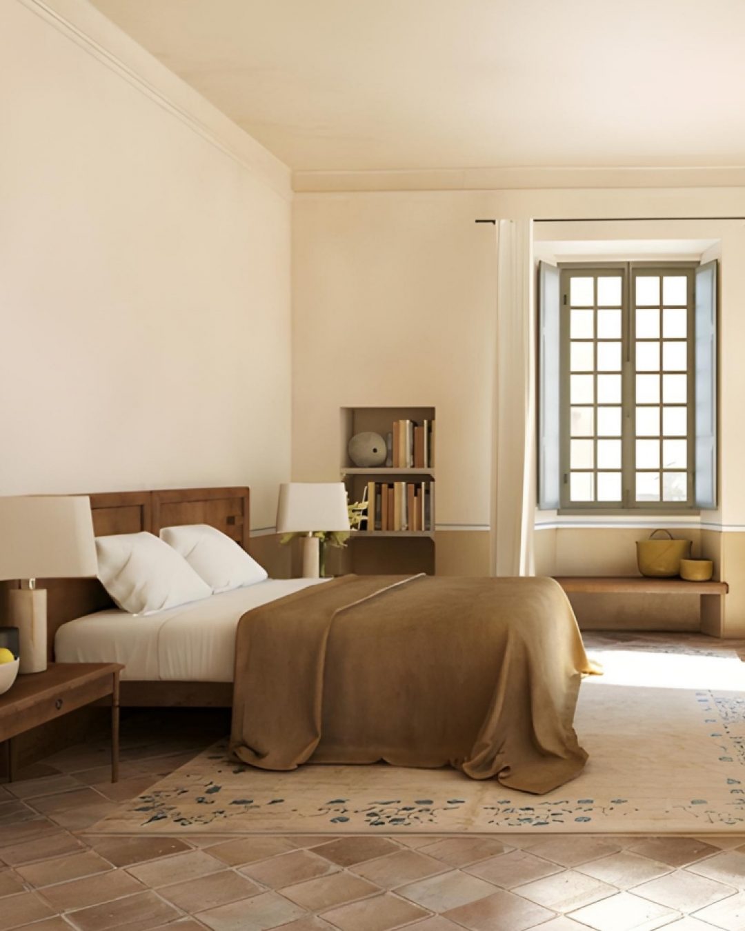 Minimalist hotel room at Le Couvent on the French Riviera featuring airy, sunlit design.